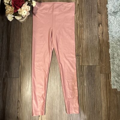 KORAL Size Medium Shiny Pink Leggings